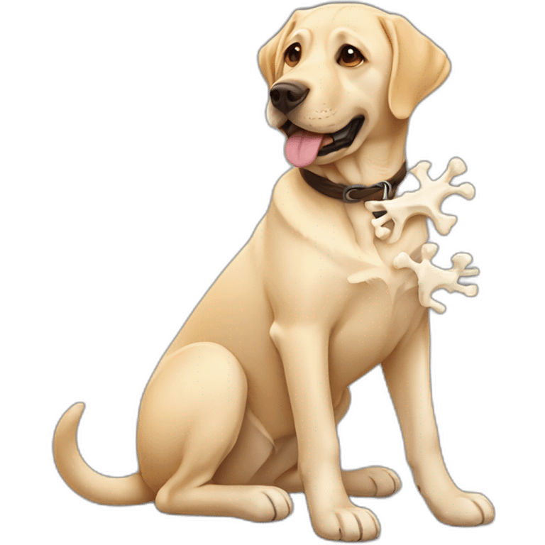 labrador with bones  emoji