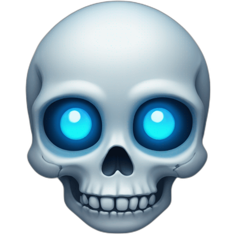 skull with glowing blue eyes emoji