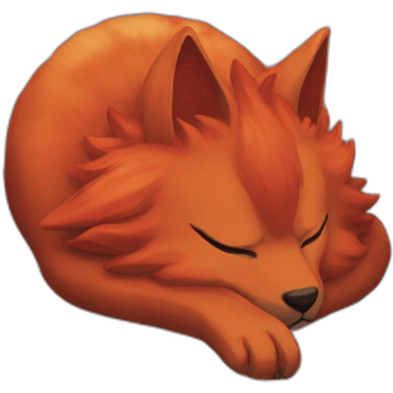 Kurama sleeping emoji