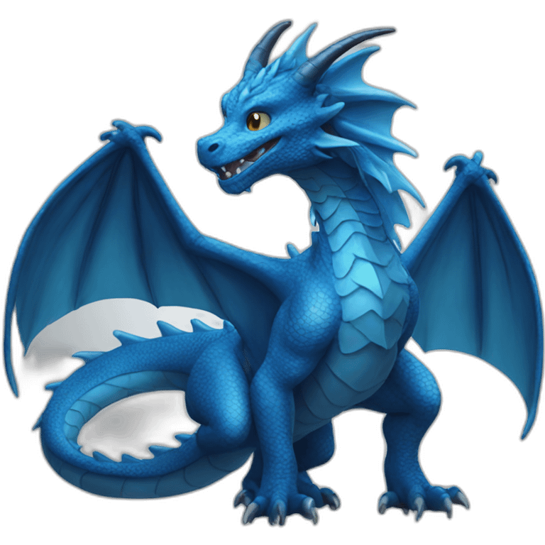 a blue dragon emoji