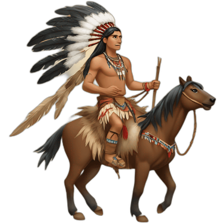 Joseph Brant leading the native american tribe emoji