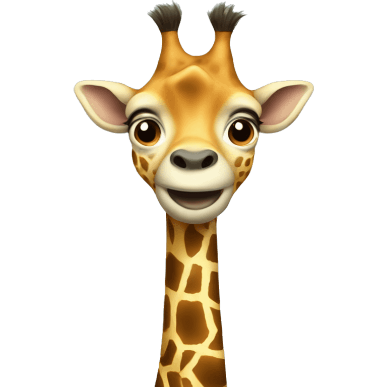 Giraff with small thung emoji