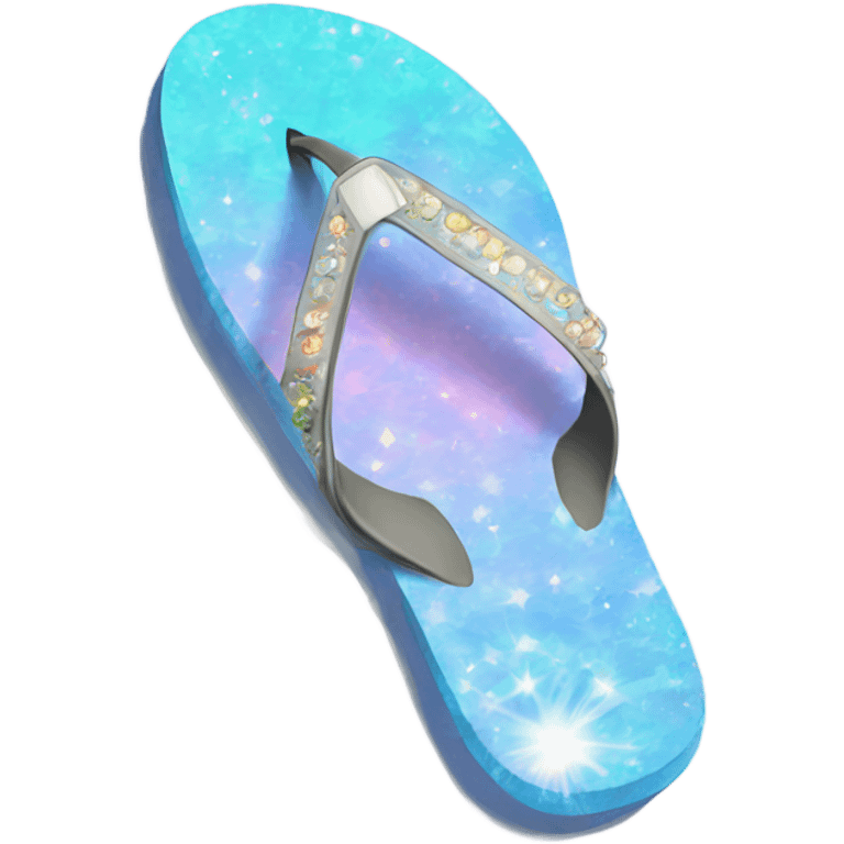 opal Crystal flip flop  emoji