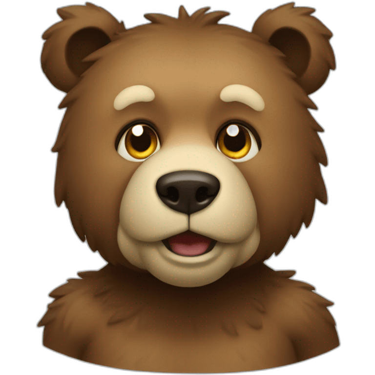 Urso zangado emoji