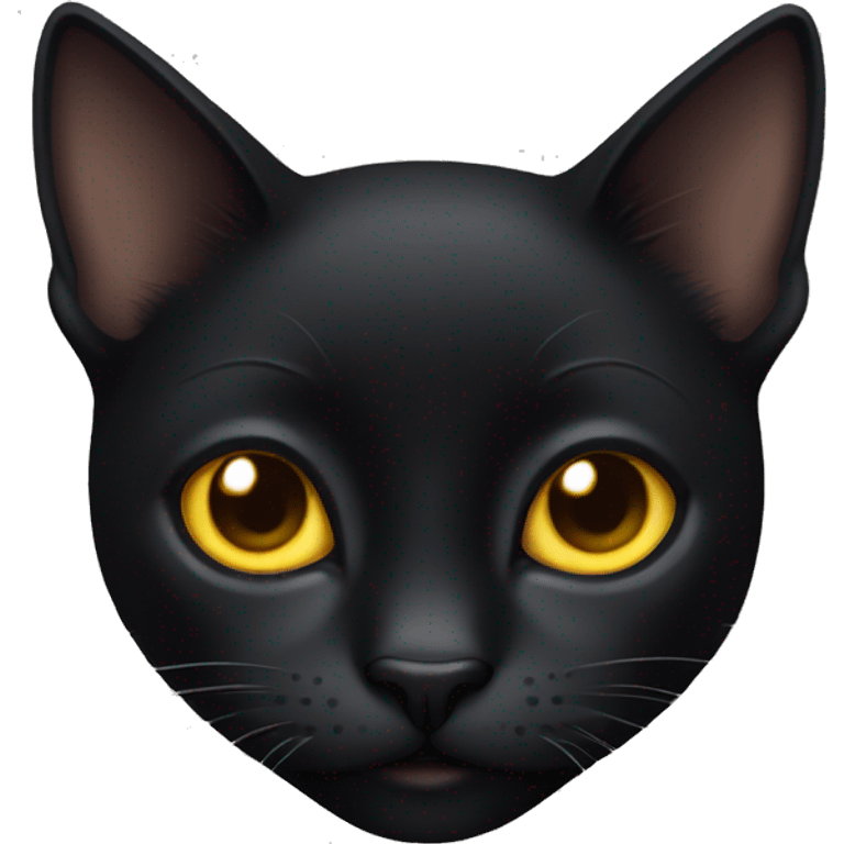 black cat with golden eyes emoji