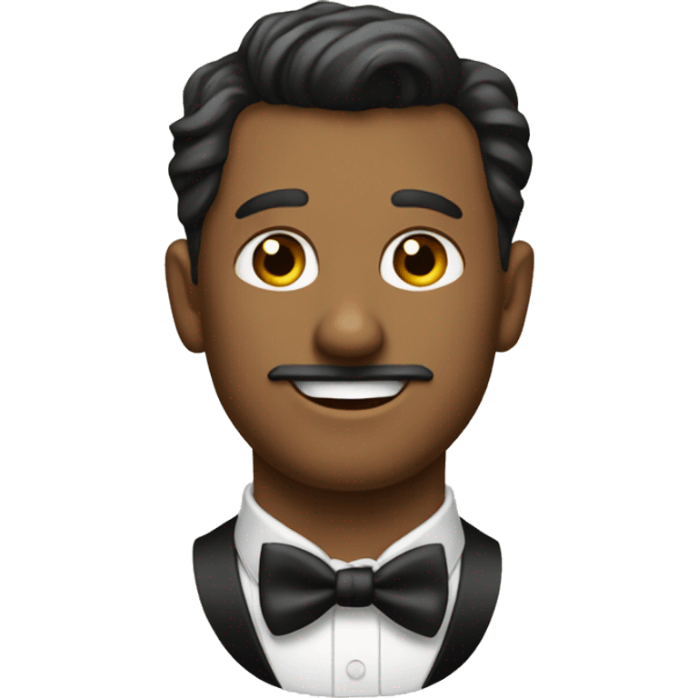 handsome gentleman in black bowtie emoji