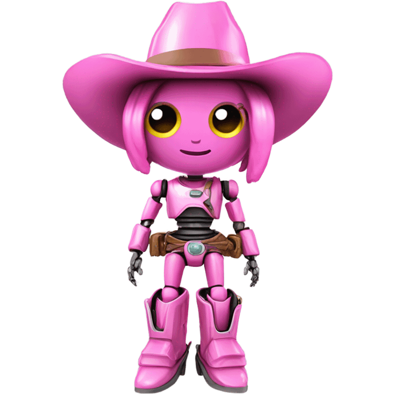 Pink cowgirl bots emoji