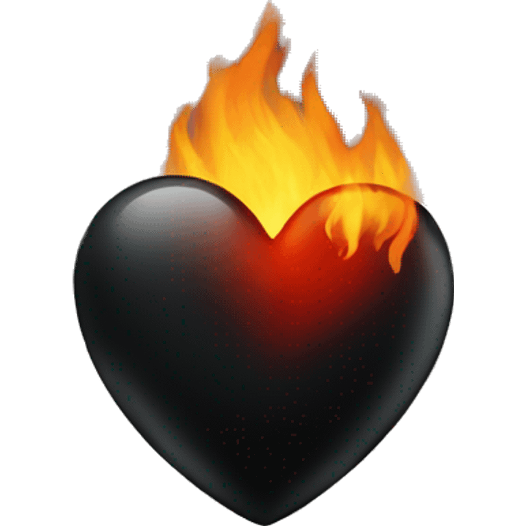 Black heart with fire  emoji