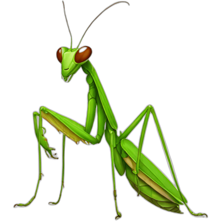 Green praying mantis emoji