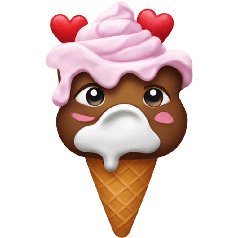 Heart with ice cream  emoji