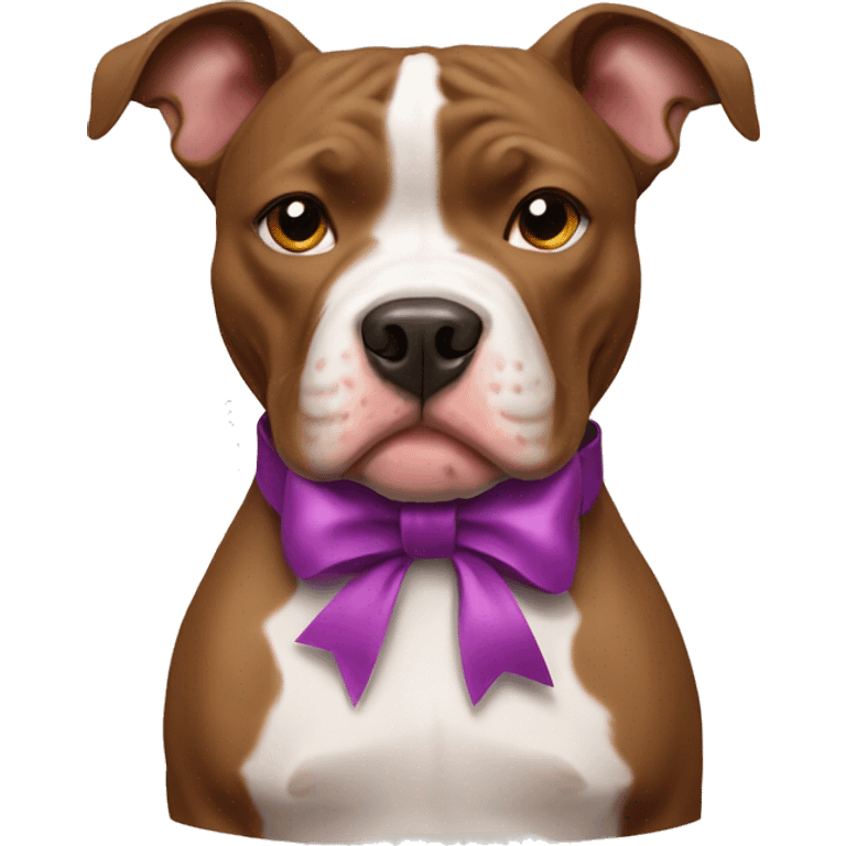 pitbull with a bow emoji