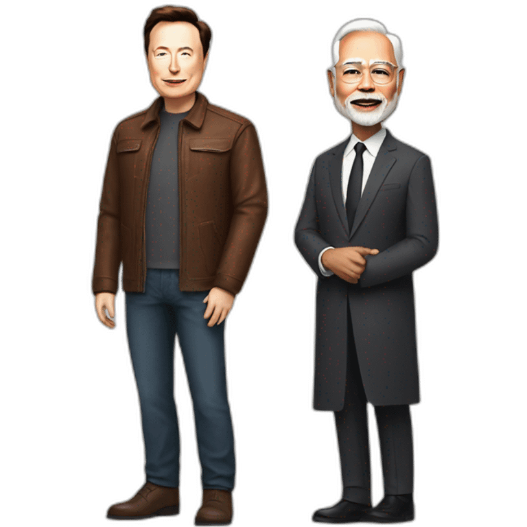 Modi an Elon musk  emoji