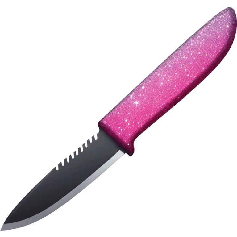 Pink ombre knife with glitter  emoji