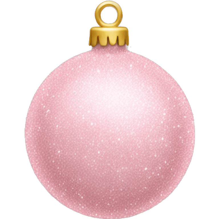 Light Pink glitter Christmas bauble emoji