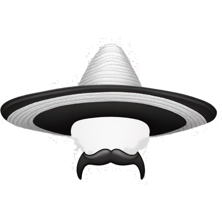 sombrero vueltiao Colores blanco y negro emoji