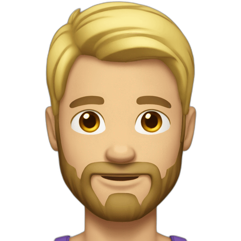 a muscular man wtih a blond short hair and beard emoji