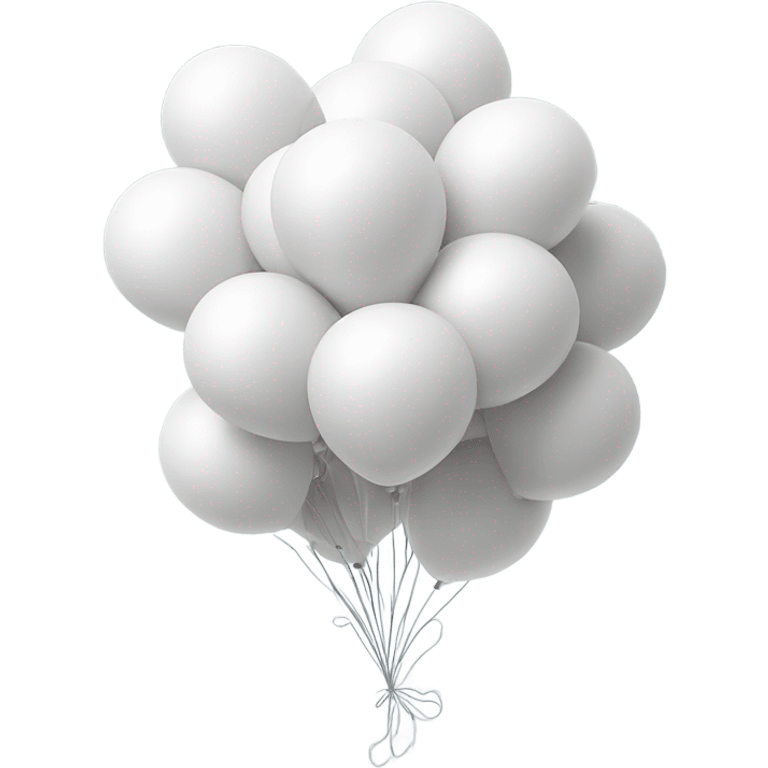 White birthday balloons emoji