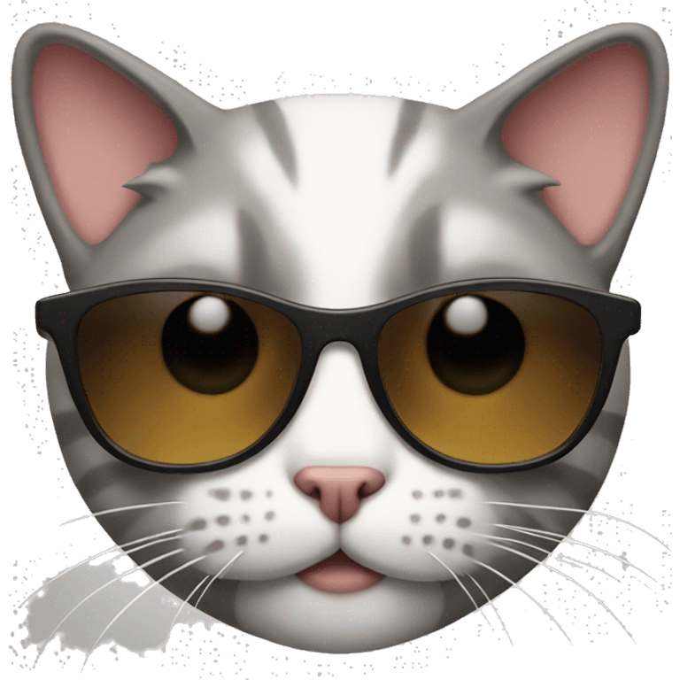 Cat with cool sunglasses emoji