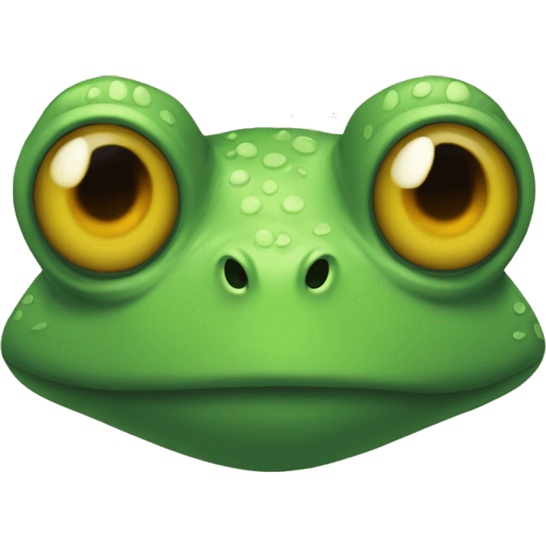 An evil looking frog. emoji