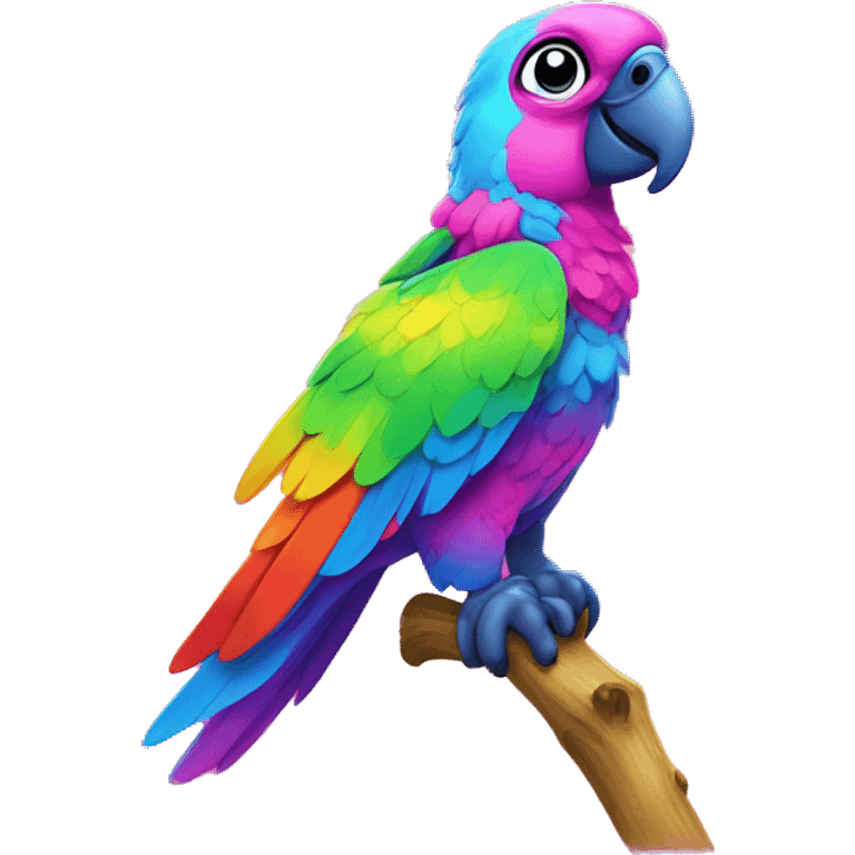 lisa frank parrot emoji