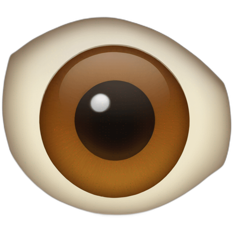 Brown eye ball emoji