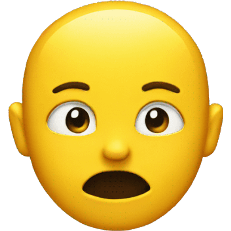 a yellow person mewing emoji