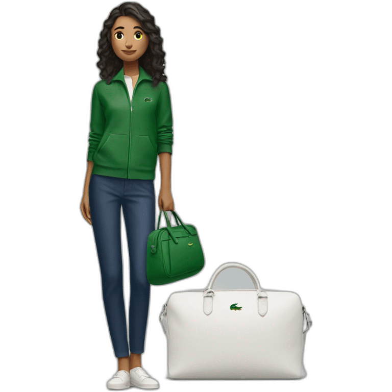 Lacoste bag girl emoji