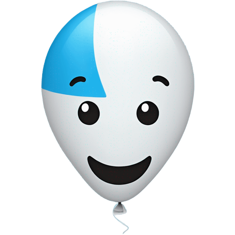 Blue smiling baloon emoji