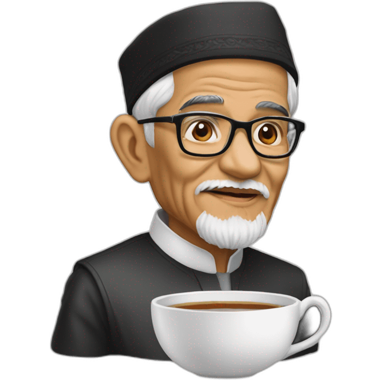 hadi awang with chai emoji