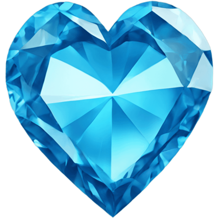 broken blue diamond heart emoji