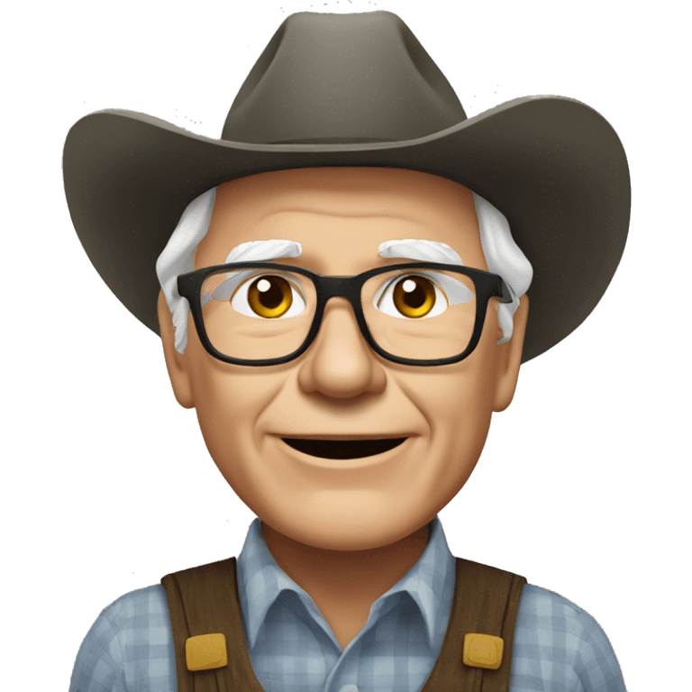 Warren Buffet as a farmer emoji