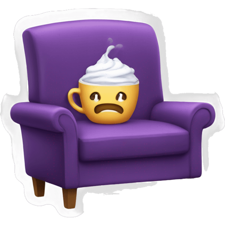 Cup of purple sofa emoji