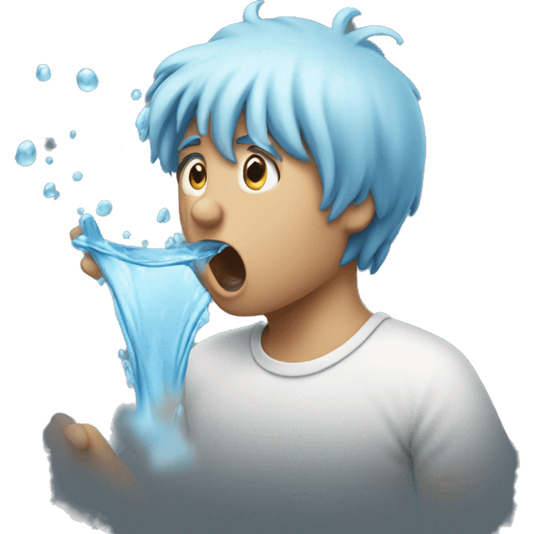 person spitting water when shocked emoji