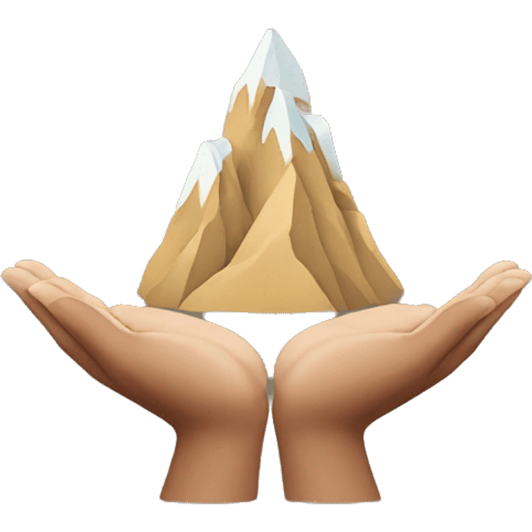 Hands forming a mountain emoji