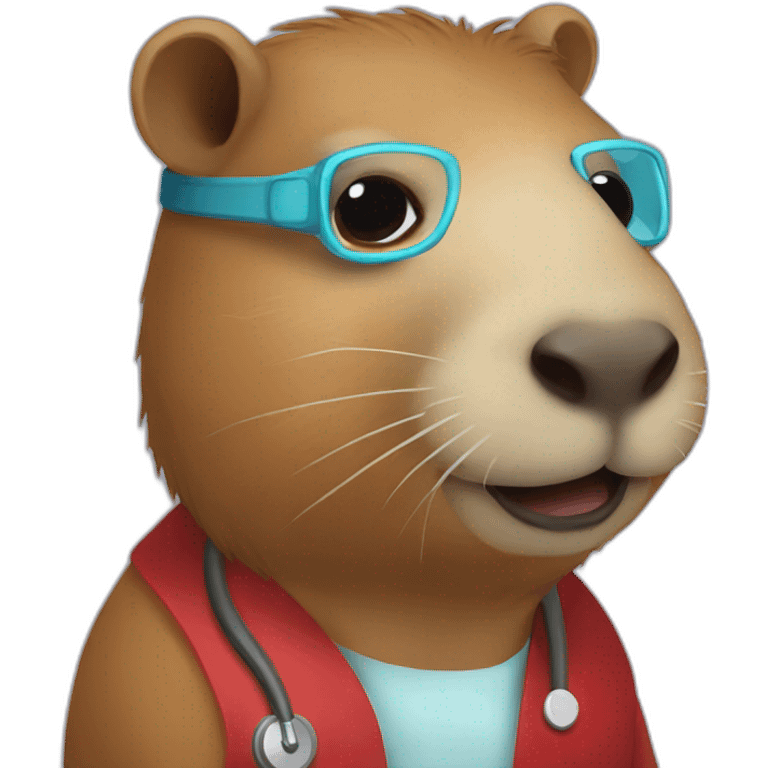 a nurse capybara emoji