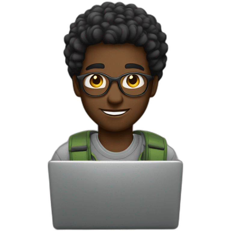 Black Guy Laptop emoji