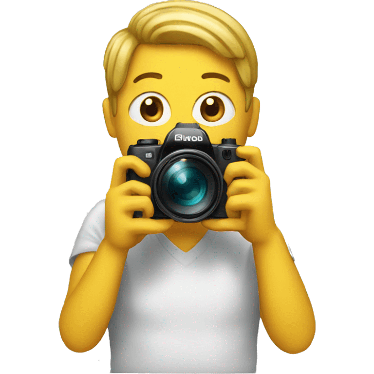 Emoji holding camera emoji