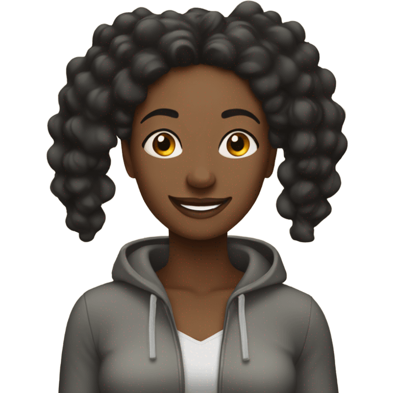 black woman enjoying life emoji