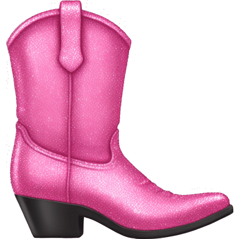 Pink sparkly cowgirl boots  emoji