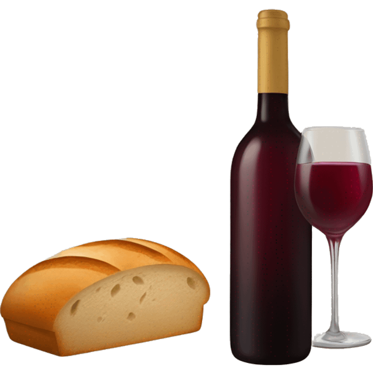 Wine and bread emoji