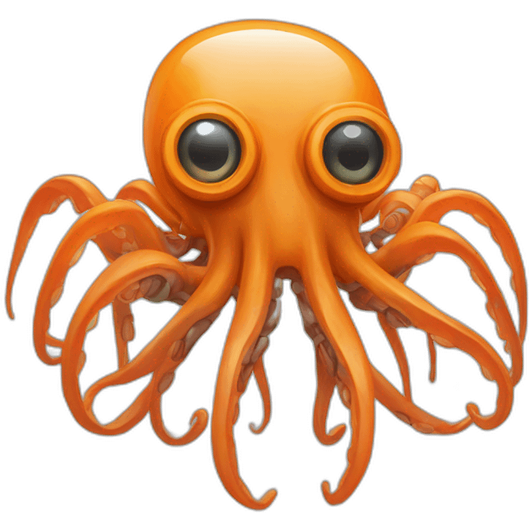 Robot squid ai orange shades emoji