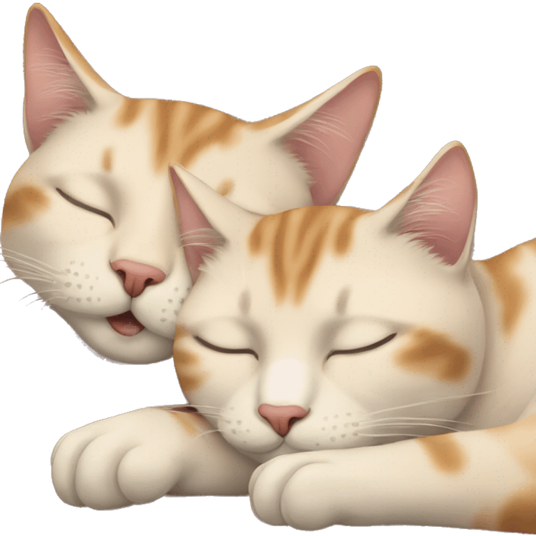 two cats sleeping emoji