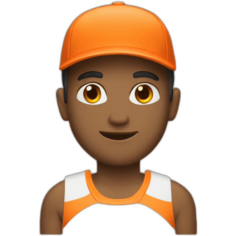 sportsman in orange emoji