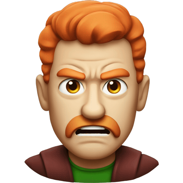 red irish angry man  emoji