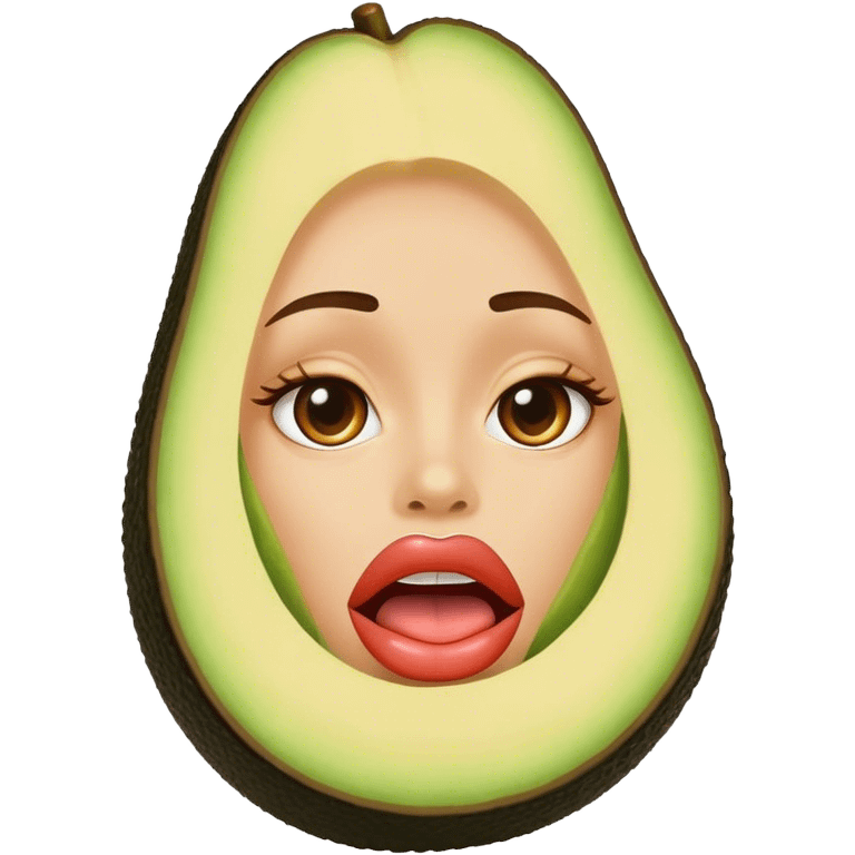 aguacate con labios grandes  emoji