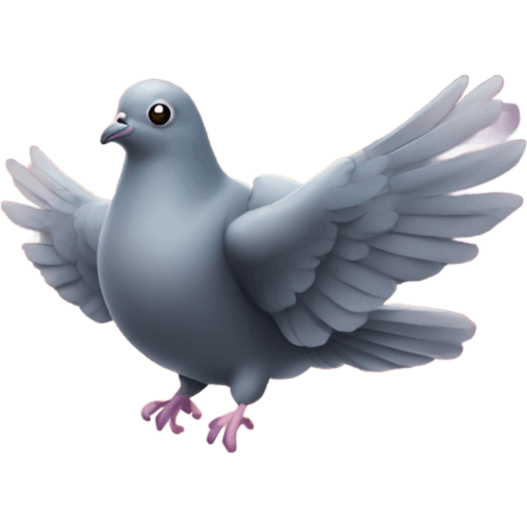 pigeon floating in outer space emoji