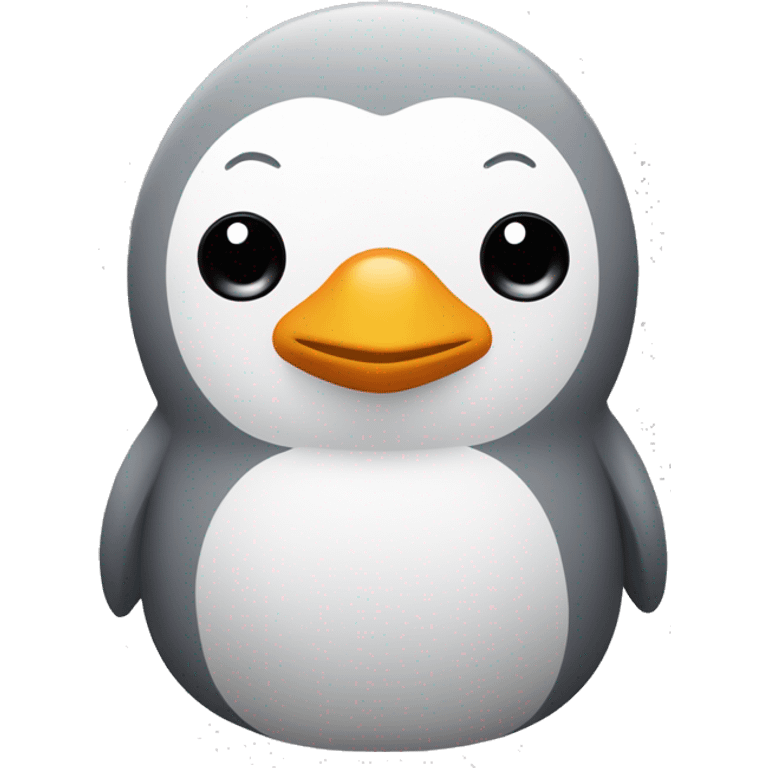 Pingouin gris et blanc avec un tout petit becs  emoji