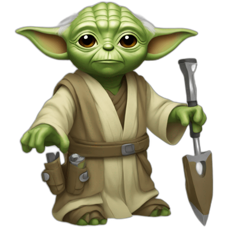 Yoda with tools emoji