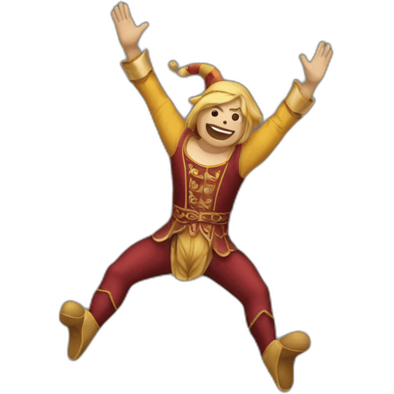 medieval circus acrobat doing a backflip emoji