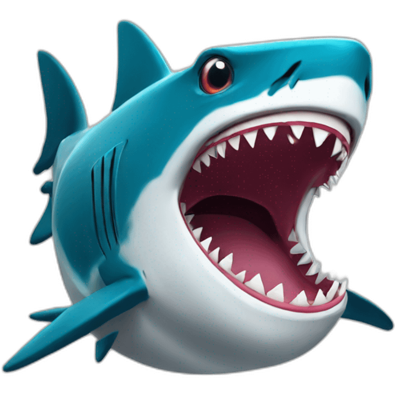 A rugby shark emoji